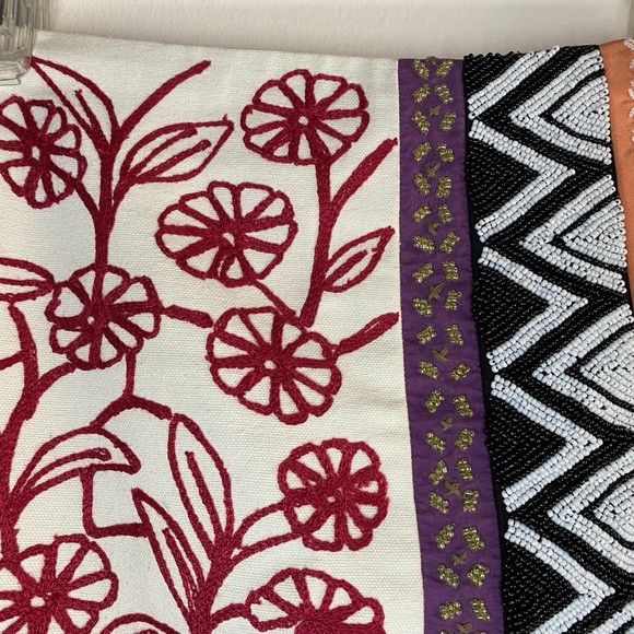 ANTHROPOLOGIE LEIFNOTES woman's size 2 Brimming Borders embroidered beaded skirt - Picture 5 of 13